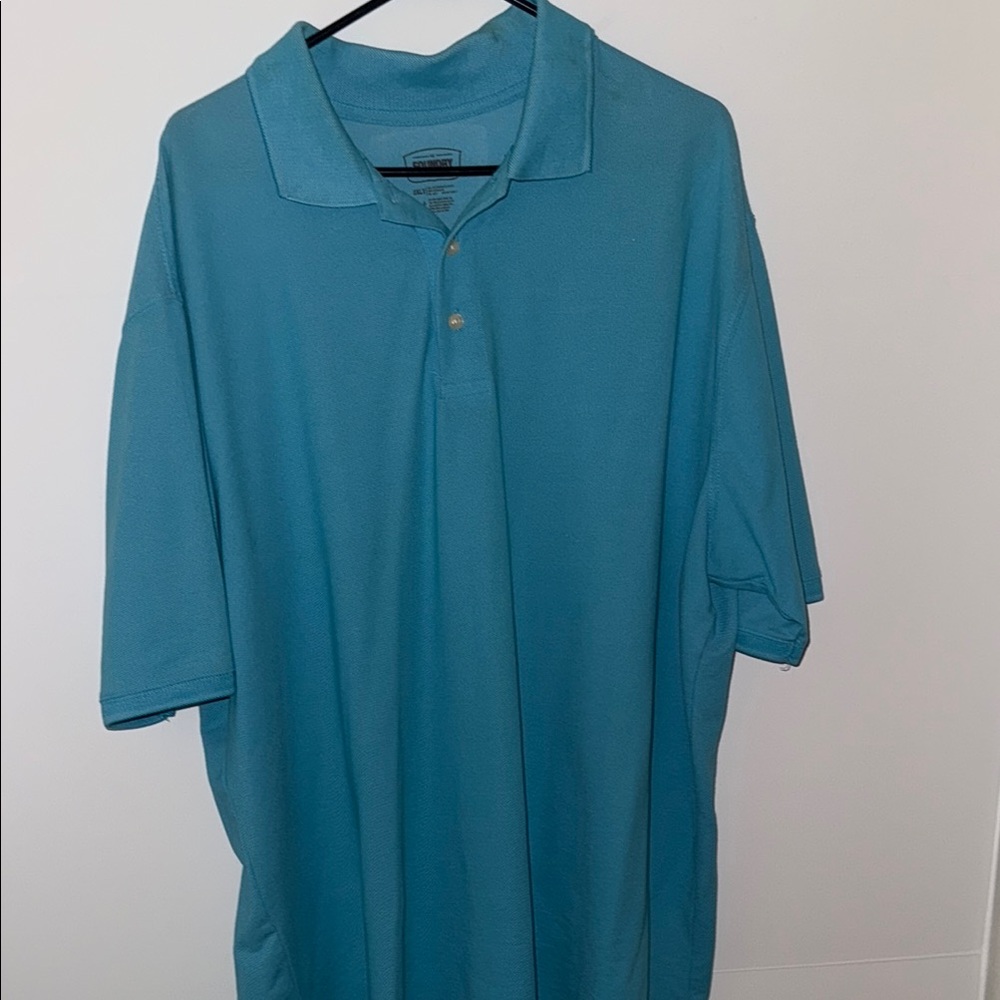 The Foundry Supply Co Blue Polo Shirt with Classic Collar